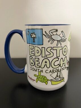 Edisto Beach South Carolina Ceramic Mug - Blue Accents